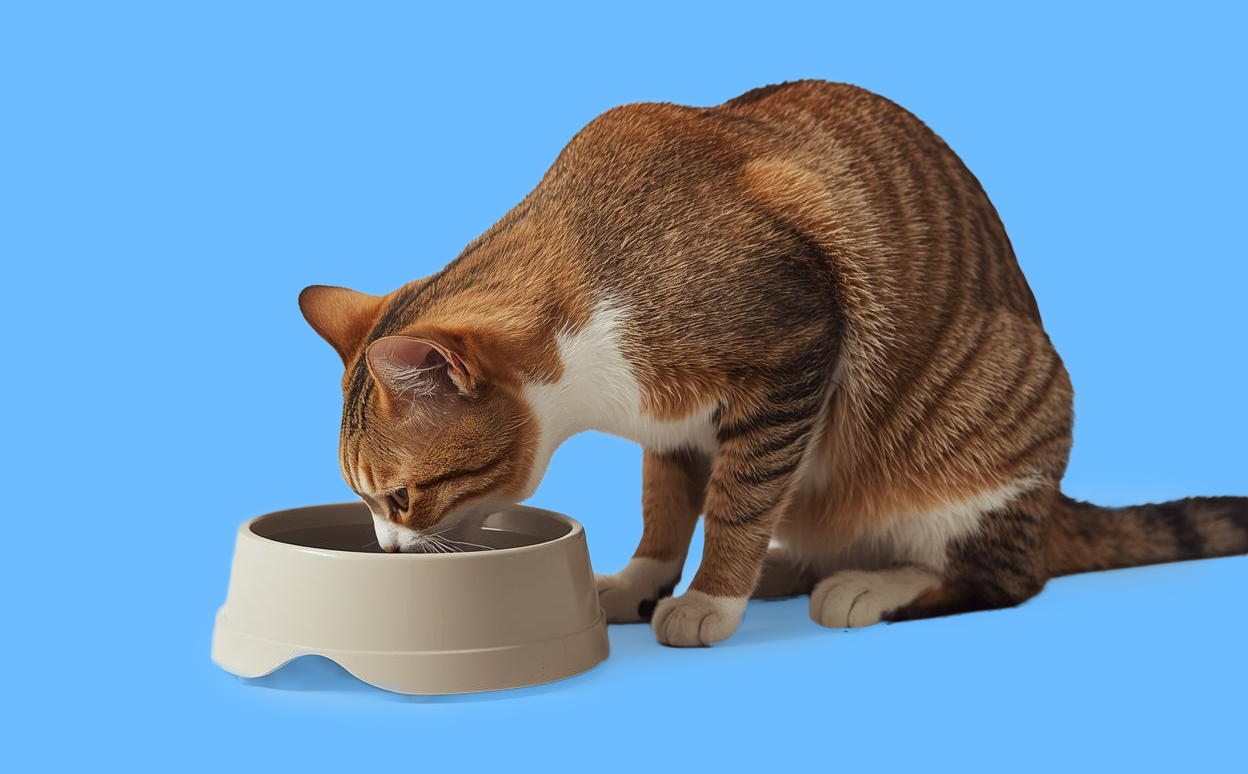 Cat drinking water